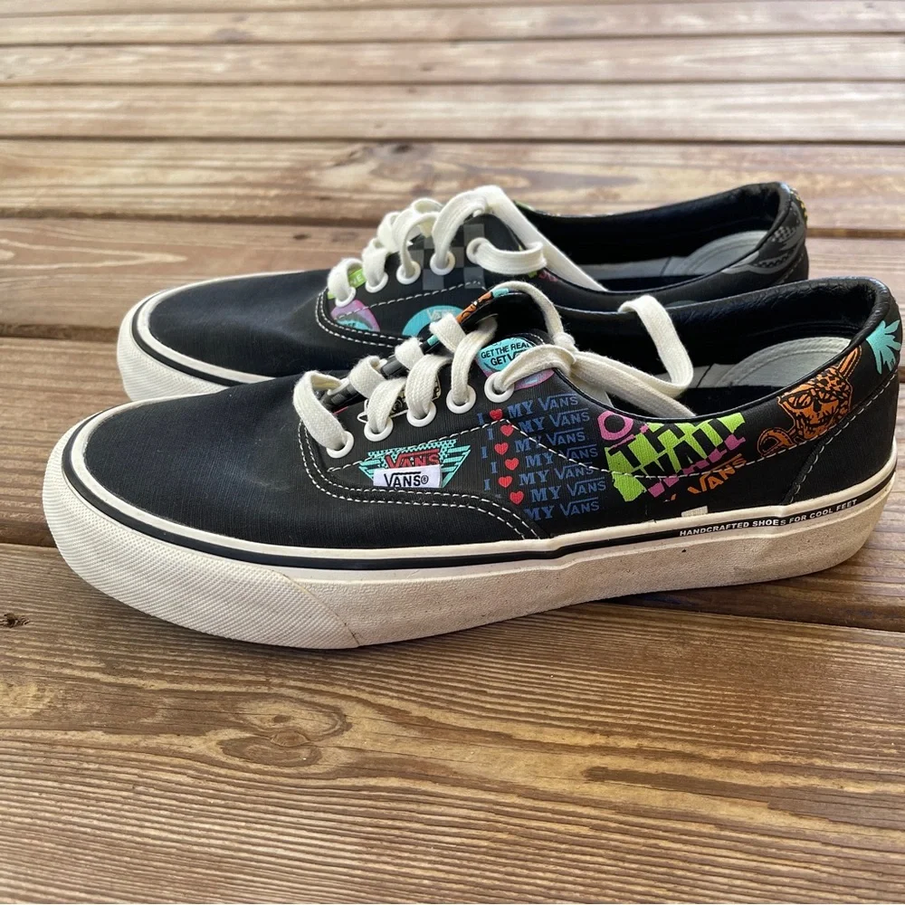Vans Era “I ❤️ My Vans” Graphic Sneakers Black Multicolor Men’s 9 / Women’s 10.5